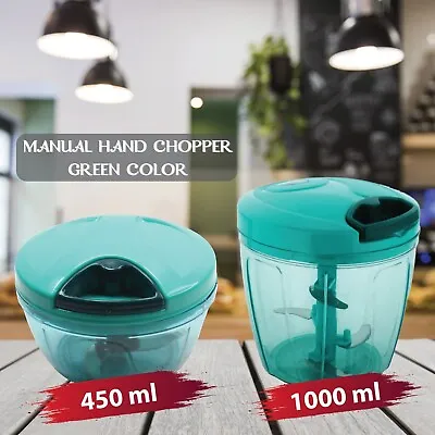 Hand Manual Food Chopper Portable Processor Kitchen Mini Pull String Chopper UK • £6.99