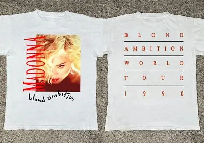 1990 Madonna Blond Ambition World Tour Concert Unisex T-ShirtGreat Gift For Fan • £26.45