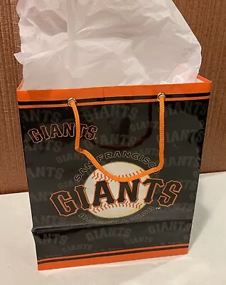 San Francisco Giants 7 3/4 Inch X 9 3/4 Inch Glossy Gift Bag W/ White Gift Paper • $11.99