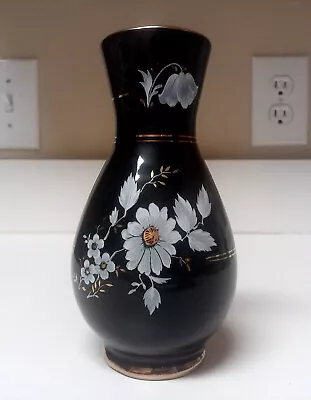 G.S. Presenta LTD Black And Gold Vase Hand Made In Rhodes Greece 24k Gold 5 3/4  • $14.95