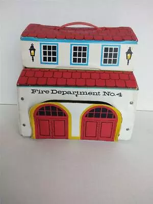 Vintage 1971 Ideal Vinyl FireHouse Fire Station Playset • $39.99