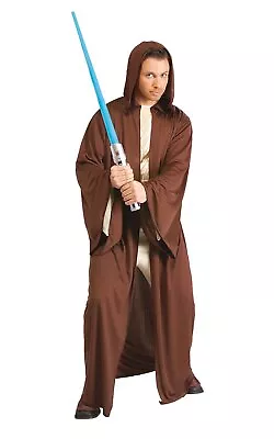 Hooded Jedi Robe Costume Brown Adult Obi Wan • $58.29