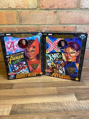 X2 Toy Biz Marvel Divas Scarlet Witch & Psylocke Dolls / Figures Bundle / Lot • £16.99