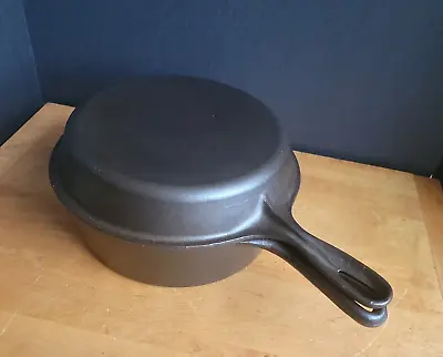 Vintage Unmarked Vollrath #8 Cast Iron Double Skillet Combo Set - Fully Restored • $185