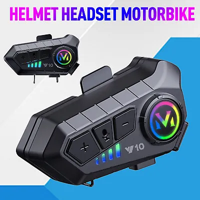 Bluetooth 5.3 Hifi Motorcycle Helmet Headset Motorbike Wireless Call Headphone  • $17.64