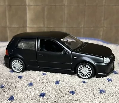 MAISTO Volkswagen VW Golf R32~1/24 Scale Diecast Car~Flat Black-DISPLAYED ONLY • $19