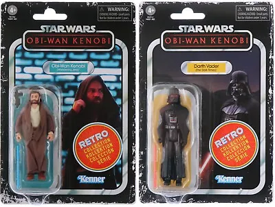 $15.88 • Buy Star Wars Retro Collection Obi-Wan Kenobi(Wandering Jedi)Darth Vader(Dark Times)