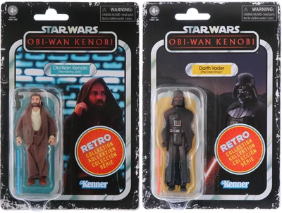 $15.88 • Buy Star Wars Retro Collection Obi-Wan Kenobi(Wandering Jedi)Darth Vader(Dark Times)
