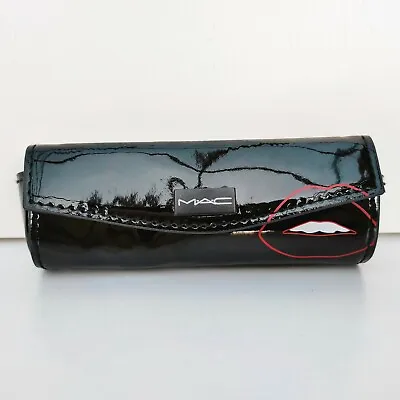 MAC Black Makeup Lipstick Holder / Brush Bag With Mirror Small Size Brand NEW • $19.54