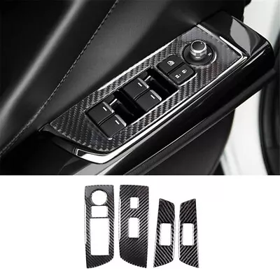 4Pcs Carbon Fiber Interior Window Control Cover Trim For Mazda CX-9 Type B • $17.43