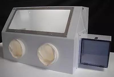 Chemical Resistant Polypropylene Glove Box For Labs W/ Nitrogen Ports & Airlock • $2924