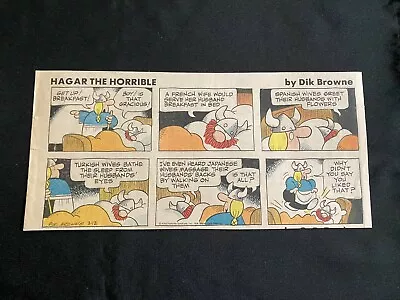 #03 HAGAR THE HORRIBLE By Dik Brown Lot Of 8 Sunday Third Page Strips 1978 • $7.99