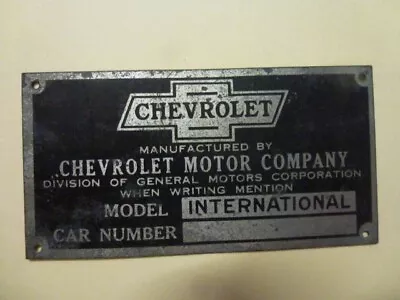 1929  Chevrolet Body Plate • $58