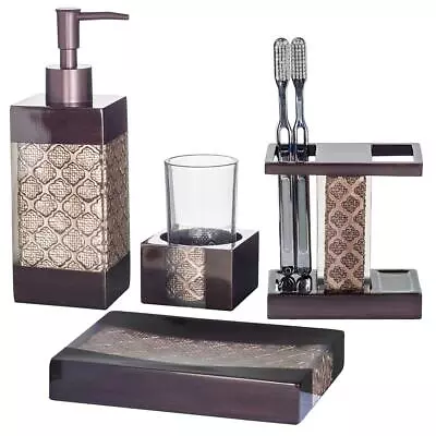 Bronze Bathroom Accessories Sets Complete - Decorative Bathroom Accessory Set... • $58.91