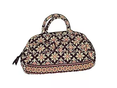 VTG Vera Bradley Hipster Burgandy Brown Floral Bowler Purse • $29.99