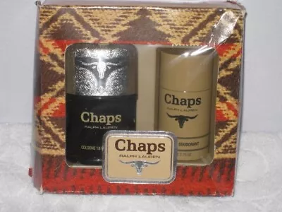 UNUSED Vtg RALPH LAUREN CHAPS COLOGNE & DEODORANT SOUTHWEST BOX RARE NIB • $39.99