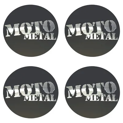 4x NEW Moto Metal 3-1/8  Matte Black Wheel Center Cap Emblems Logos 5.5/135 • $28