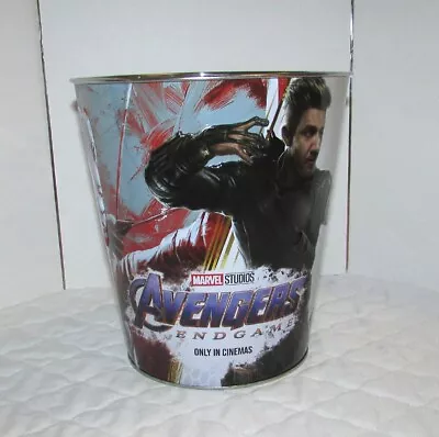 Marvel Avengers Endgame Movie Theater Tin Popcorn Bucket Hawkeye Renner 2019 • $15.99