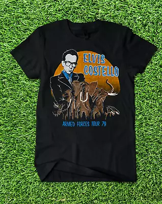 Vintage Elvis Costello Armed Force Tour '79 Black Unisex S-4XL T-Shirt EE181 • $18.04