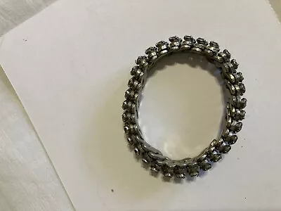 Beautiful Vintage Made In British Hong Kong Expandable Rhinestone Bracelet  • $10