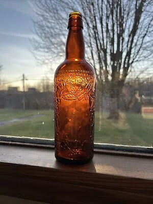 Vintage 1940 Amber/Brown Four Roses Whiskey Bottle T.M. REG US PAT. OFF  4/5 Qt • $25