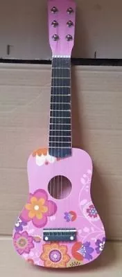 £14.99 • Buy 21  Pink Flower Childrens Girls Wooden Acoustic Guitar Musical Instrument Xmas 