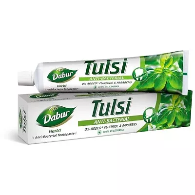 DABUR Herb'L Tulsi Anti Bacterial Toothpaste-200G|No Added Fluoride&Parabens| • $14.54