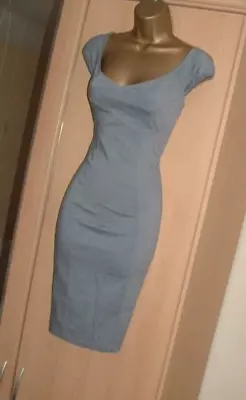 £0.99 • Buy Jane Norman Grey Bandage Bodycon Stretch Pencil Wiggle Party Dress Size 12 14