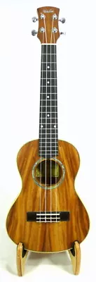 $88 • Buy Alulu Solid Acacia Koa Tenor Ukulele, Natural Wood Grain, Hard Case, HU758
