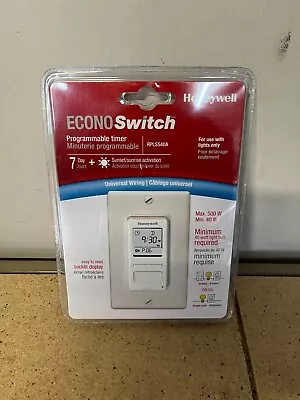 Honeywell 7-Day Solar Programmable Switch In Wall Timer Econoswitch RPLS540A C16 • $23.14