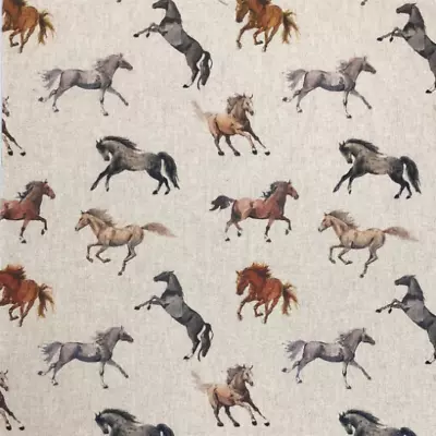 Wild Horses Tablecloth Linen Look Various Size • £41