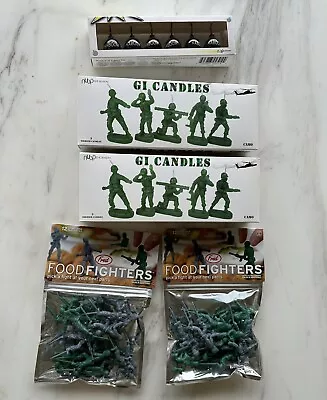 New In Box 5 Count GI Army Soldier  Birthday Candles Foot Picks Sets • $14.99