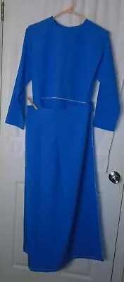 Amish Mennonite Hand Made Ladies Deep Blue Dress EUC Plain Clothing • $19.88