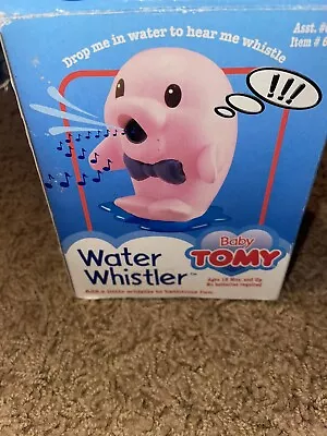 $25 • Buy Vintage TOMY Water Whistler Pink Baby  Dolphin New Open Box