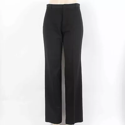 Vertigo Sz 8 X 32 Black Straight Leg Poly Rayon Spandex Trouser Pant 089T • $28.99