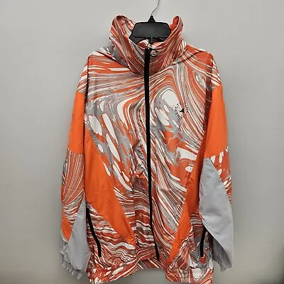 Adidas X Stella McCartney Orange Printed Woven Track Top Jacket / HI6065 • $69.99