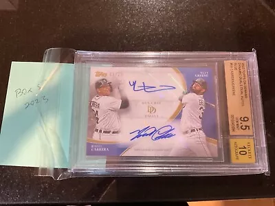 2023 Topps Dynamic Duals Blue #1 Riley Greene RC Miguel Cabrera AUTO /25 BGS 9.5 • $599.99