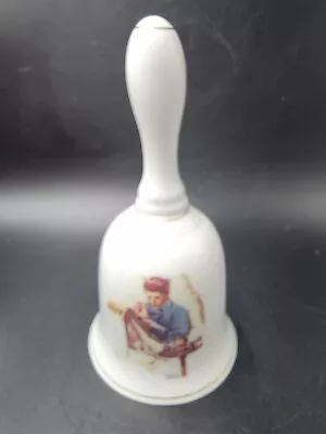 Vintage Norman Rockwell  Missing The Dance   Porcelain Bell With Gold Trim 1986 • $8