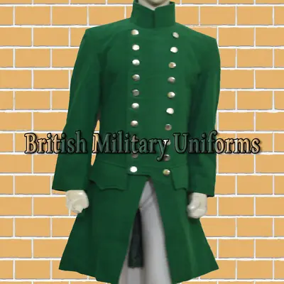 New 18th Century Men’s Green Colonial Great Double Breasted Frock Coat Fast Ship • $231.99