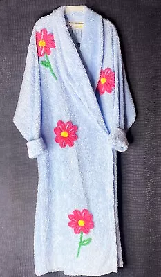 Rare Vintage Canyon Group Blue Robe With Flowers And Cow In XLarge • $400