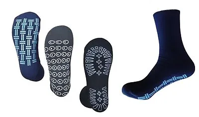 3 Pairs Mens Slipper Socks / Silicone Grip Gripper Socks / Bed Socks • $8.70