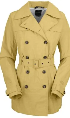 The North Face Maya Jacket Womens M Mustard HyVent Belted Trench Coat Waterproof • $49.99