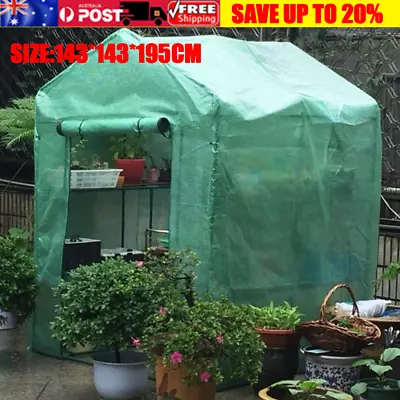 Greenhouse Walk-In Green-House Shed Storage Dome Hoop Tunnel Polytunnel PE 1.95M • $62.68