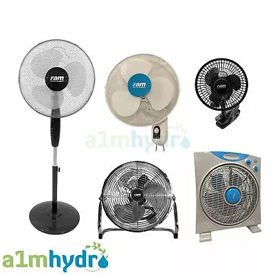 £31.95 • Buy RAM 16  Pedestal 16  Wall Floor Fan 12  Box Fan 3 Speed - 6  Clip-on Fan 2 Speed