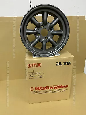 RS WATANABE EIGHT SPOKE B-TYPE WHEEL X1 PC 14x6.5 +14.5 PCD 4x100 ALUMINIUM BLK • $896.58