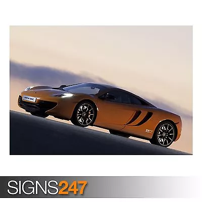 MCLAREN MP4 12C SIDEWAYS (AB764) CAR POSTER - Photo Poster Print Art * All Sizes • £6.25