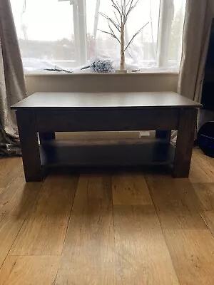 Lift Up Wooden Coffee Table With Hidden Storage Compartment Has Never Been Used • £35