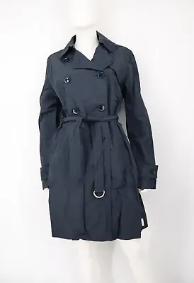 Women's Moncler Trench Coat Size 4 Polyester Cotton Blue • $150