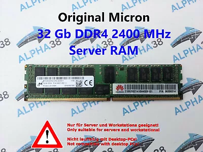 Micron 32 GB Rdimm ECC Reg DDR4-2400 Dell Precision Workstation T7910 Server RAM • $84.78