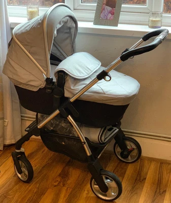 £135 • Buy Silver Cross Wayfarer Travel System In Silver 0-4 Years Pushchair Pram Stroller